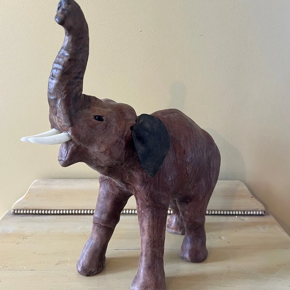 Vintage Leather Elephant